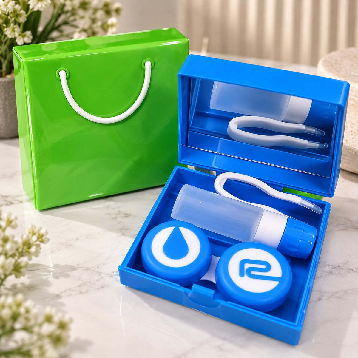 Shopping Bag Contact Lens Kit With Mirror Travel Box Pakistan