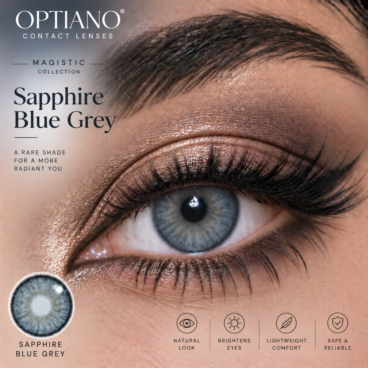 Optiano Sapphire Blue-Gray - Magestic Collection