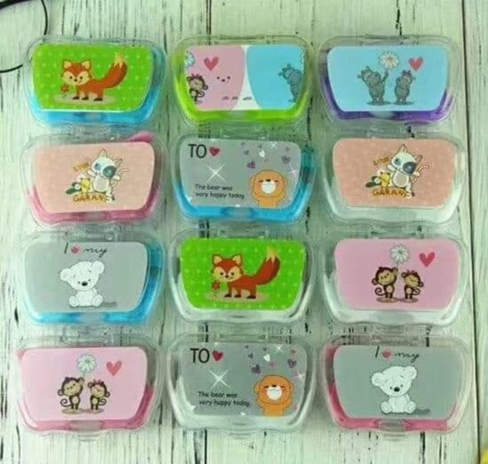Cute Cartoon Transparent Lens Case - Rectangle Box | Lens Studio